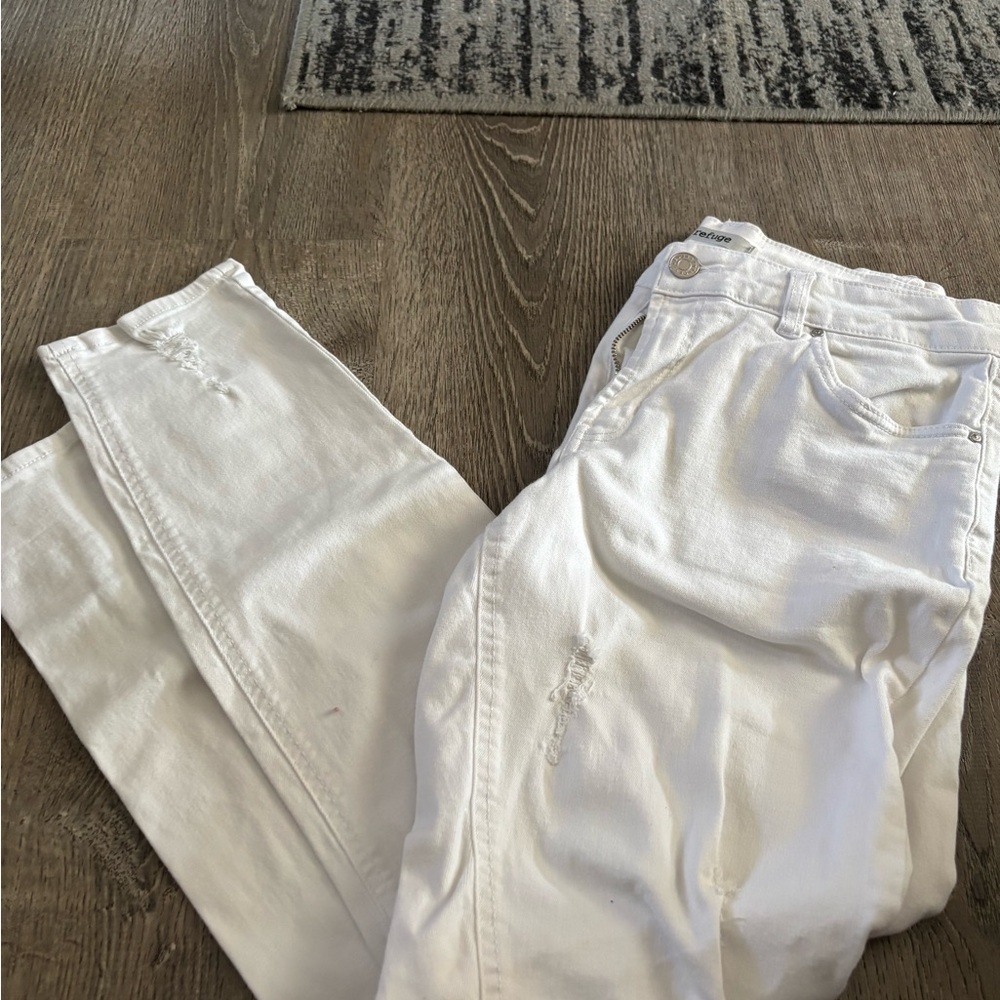 White Distressed Denim Jeans